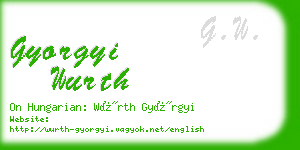 gyorgyi wurth business card